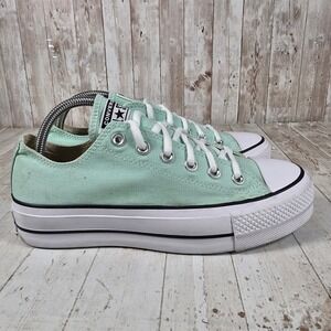 Converse Chuck Taylor All Star Lift Platform Mint Green Low Top 566758C Womens 9